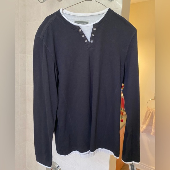 International Concepts (INC) black long sleeve shirt - Picture 1 of 2